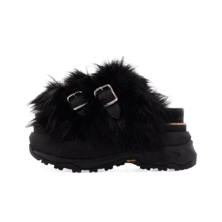 Sacai Abrasion Resistant Slide Slippers Women's Black
