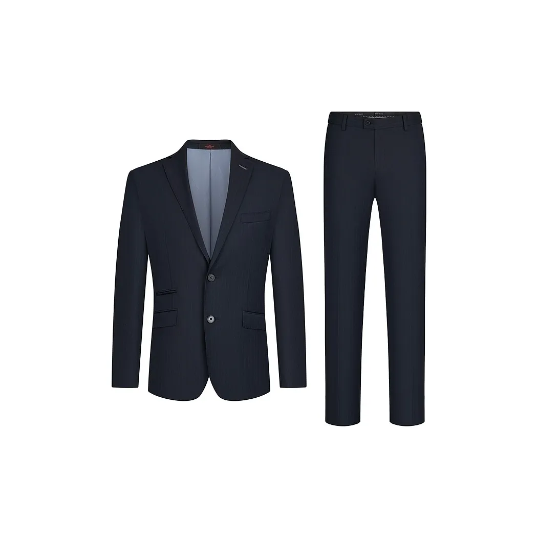 SEVEN Темно-синий Синий Мужской Деловой костюм