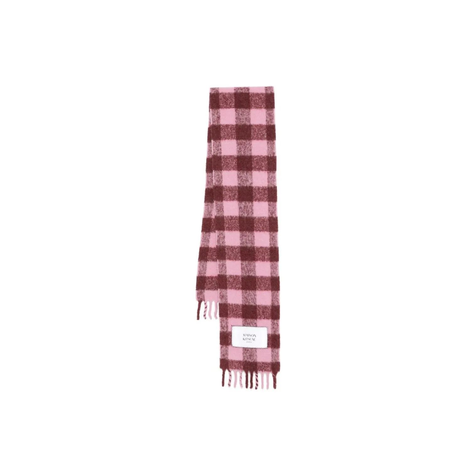 Maison Kitsune Check Brushed Scarf