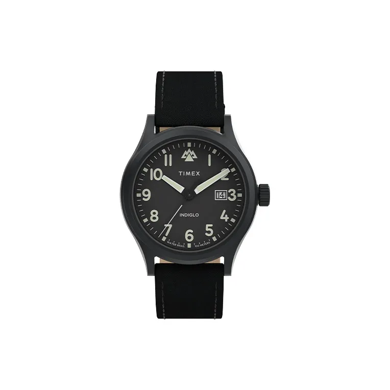 TIMEX Кварцевые часы черный циферблат унисекс