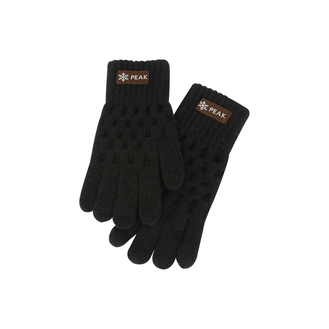 PEAK Акриловые вязаные перчатки унисекс черный красный