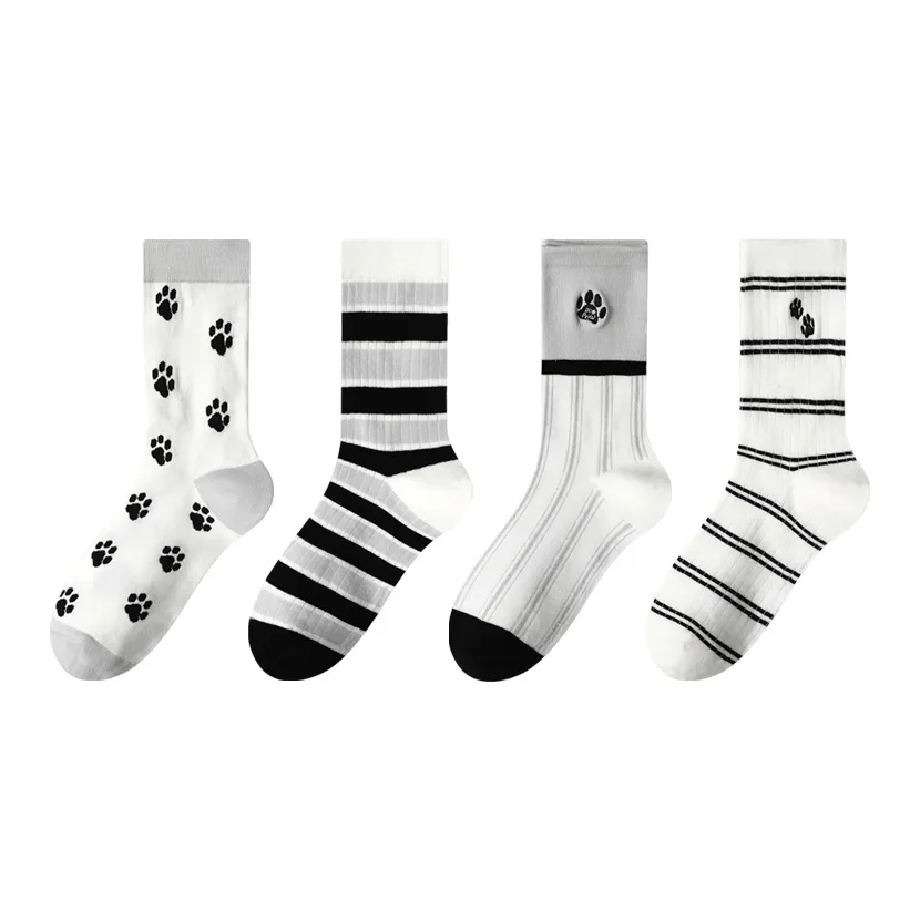 MIIOW Mid Calf Socks Women's 4 Pack