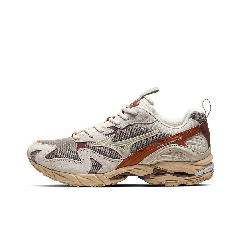 Mizuno Wave Rider 10 Противоскользящий Устойчивый к истиранию Низкий Топ Casual Унисекс Тауповый