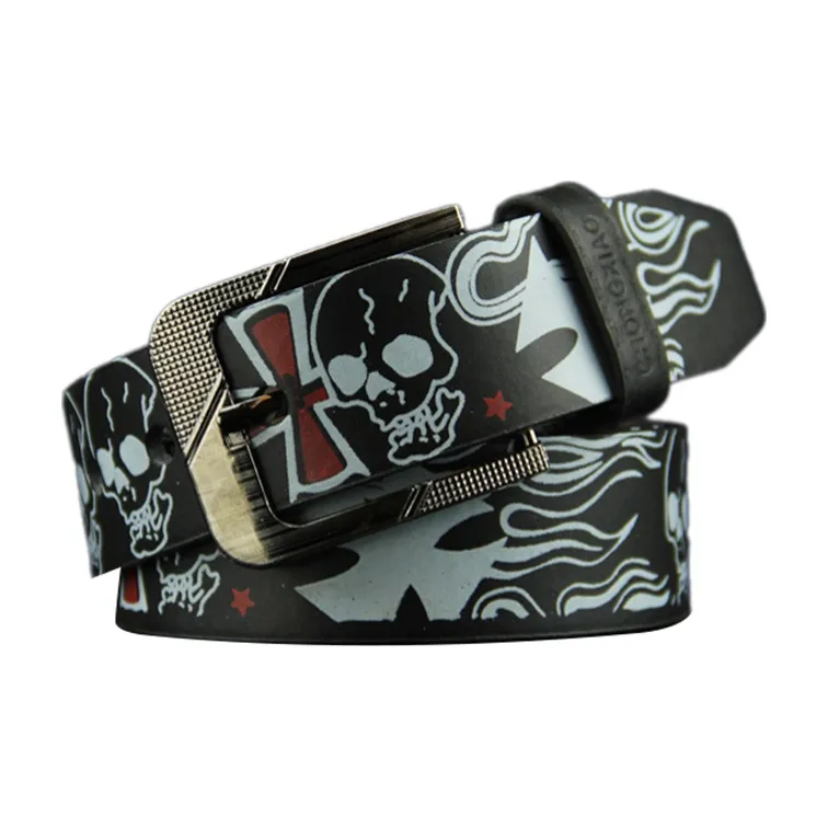 JKEM Ремни из ПУ (полиуретана) кожа унисекс 3,8 см