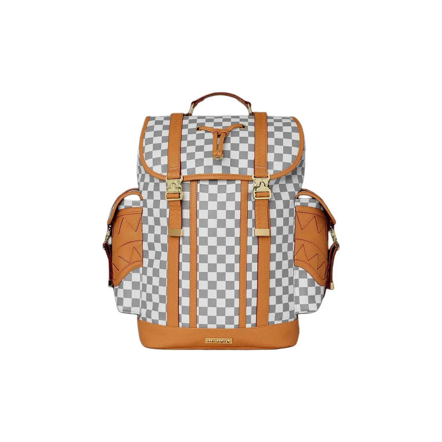 SPRAYGROUND Artificial Leather Backpack Unisex White Brown