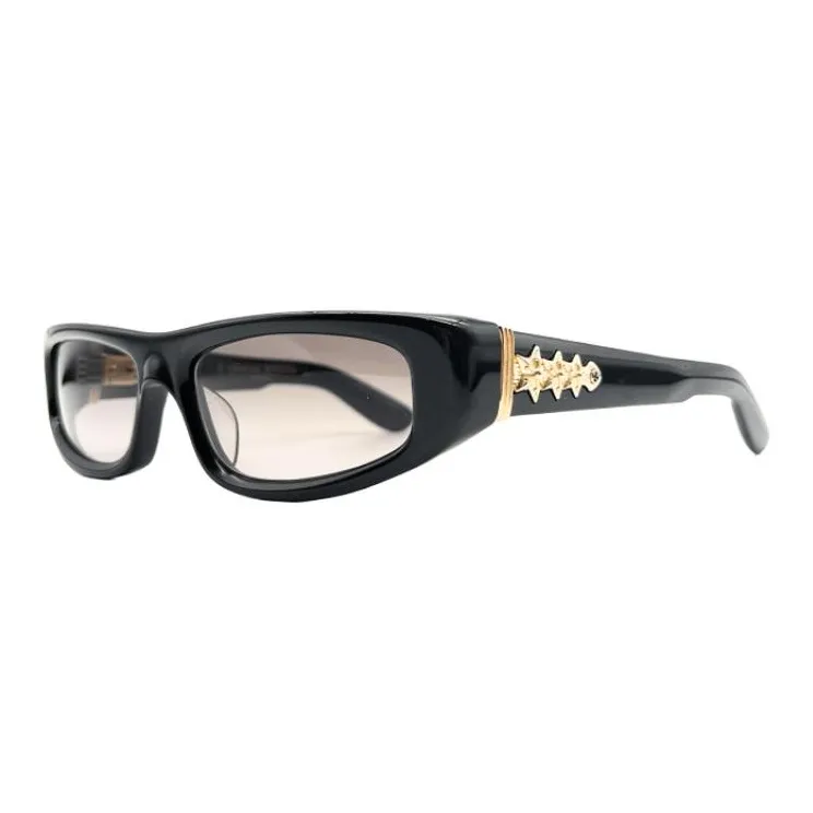 Chrome Hearts Irregular Shape Sunglasses Unisex Black