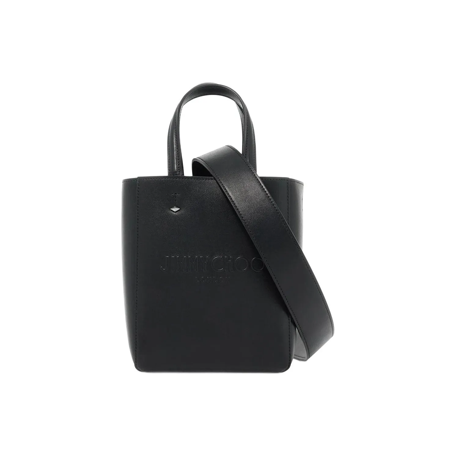Jimmy Choo Calfskin Shoulder Bag, Crossbody Bag, Handbag Men's Black