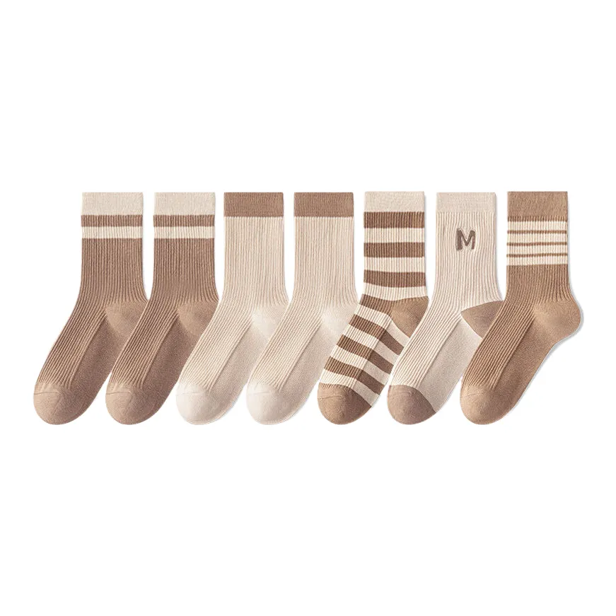 Lan Miao Mid Calf Socks Women's 7 Pack