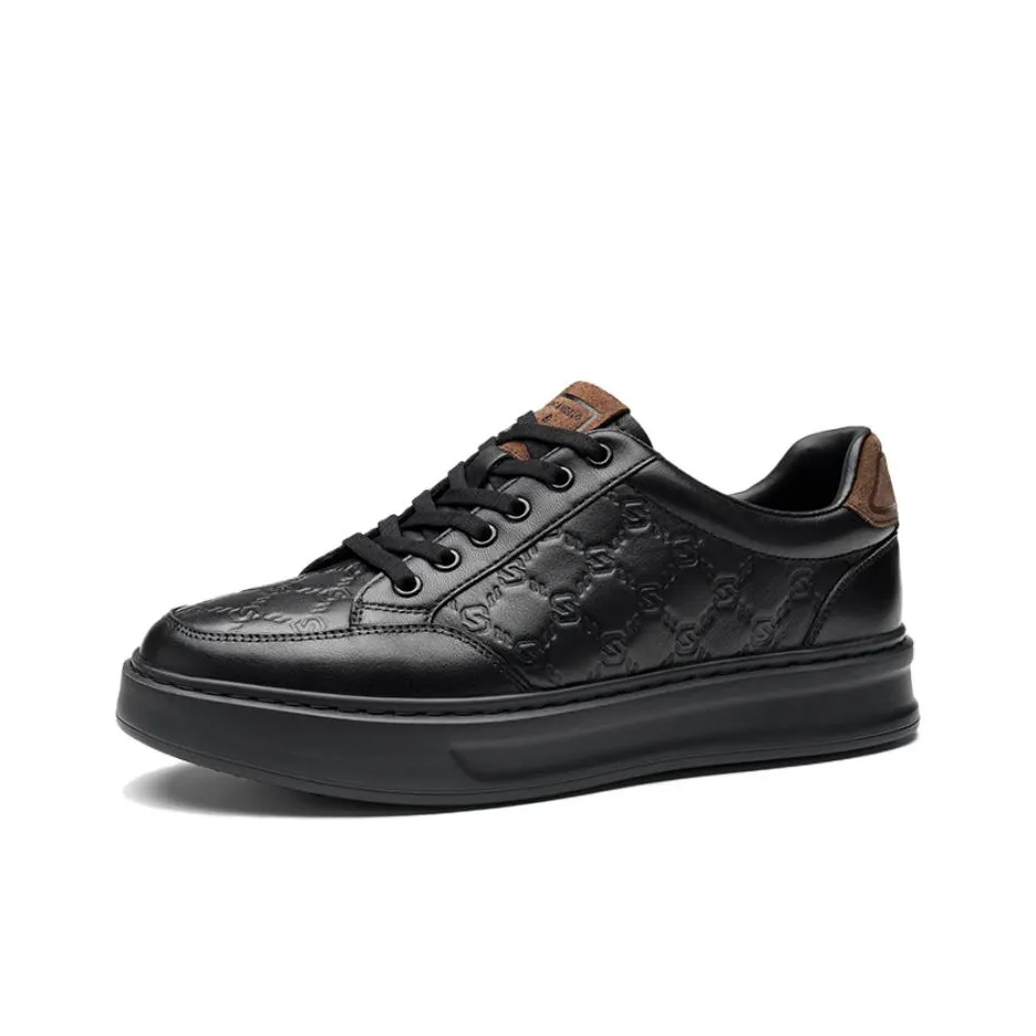 SAINT ANGELO Low-Top Skateboard Shoes Men's Black