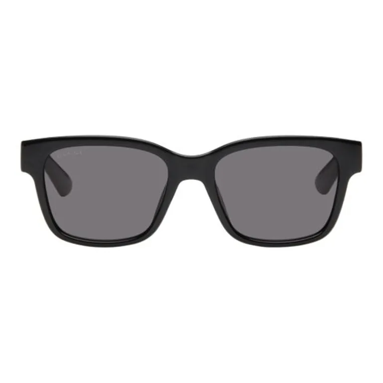 GUCCI Ацетат Прямоугольные Солнцезащитные очки Мужские Черные