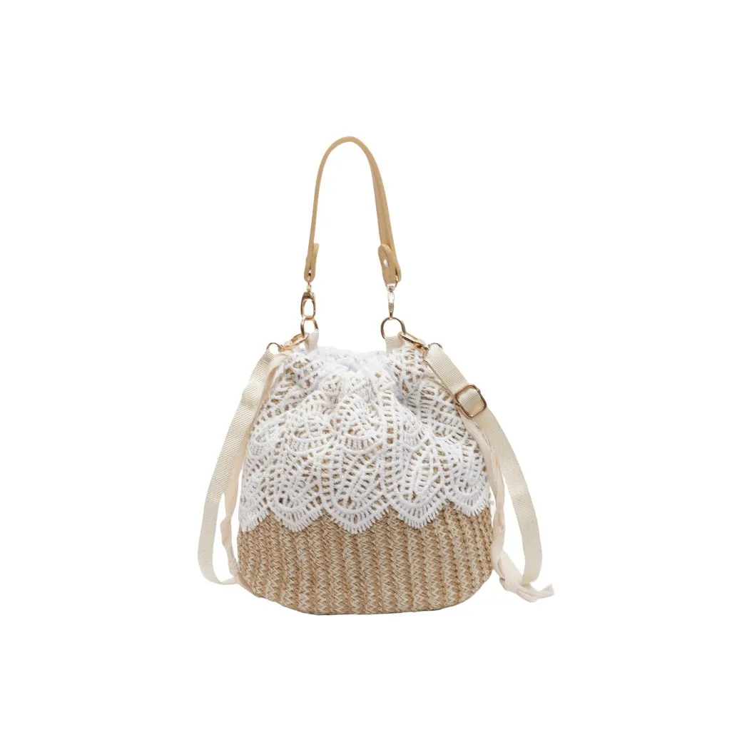 Gorora Straw Woven Shoulder Bag Regular Women's Multicolor