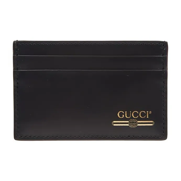 GUCCI Телячья кожа Держатель для карт Стандартный Мужской Черный