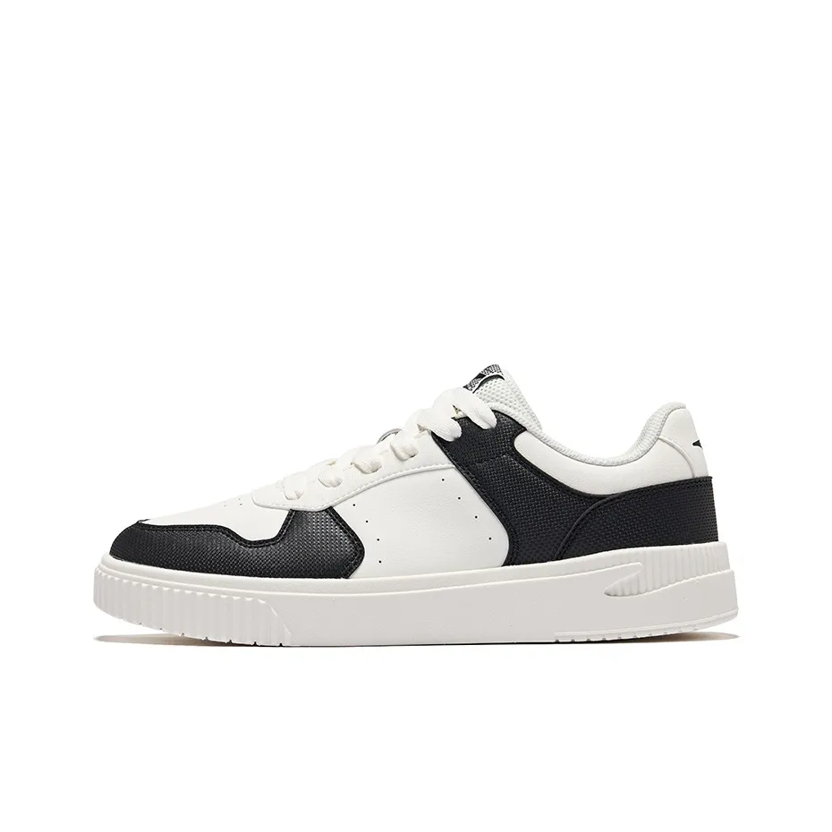 Erke Sky Comfort Anti Slip Wear Resistant Low Top Skateboard Shoes Men's Microcrystal White/Jet Black