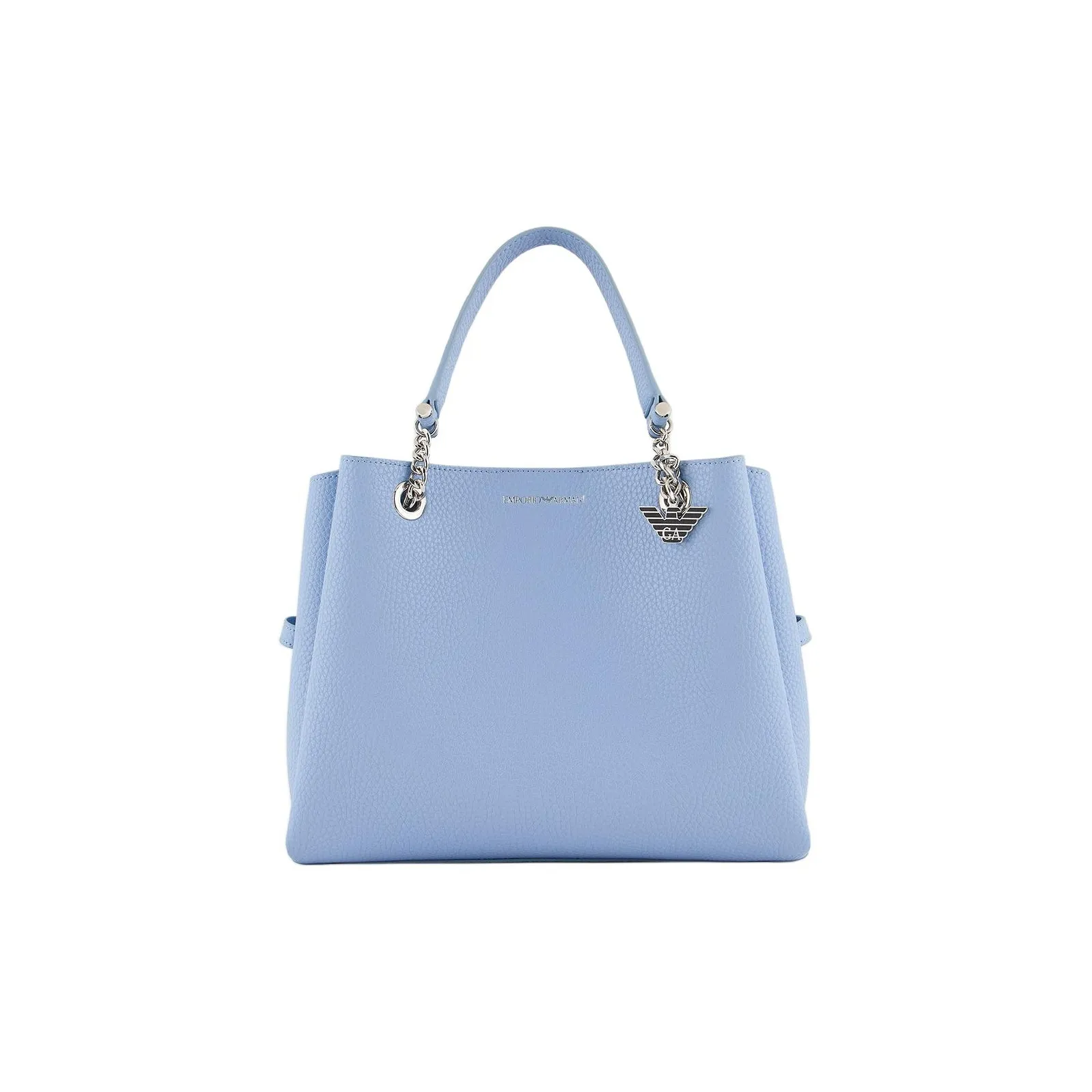 EMPORIO ARMANI Artificial Leather Single Tote Bag Shopping Bag Shoulder Bag Handbag Women's Blue