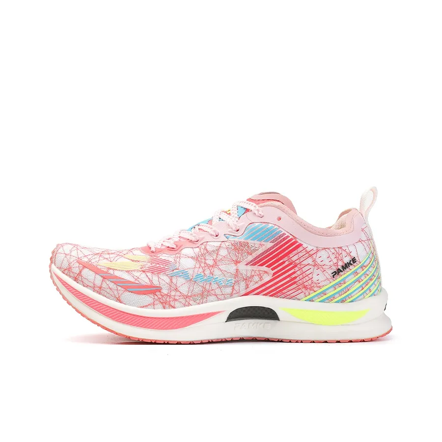 PANKE Running Shoes Unisex Low Top Peacock Blue/Cherry Blossom Pink/