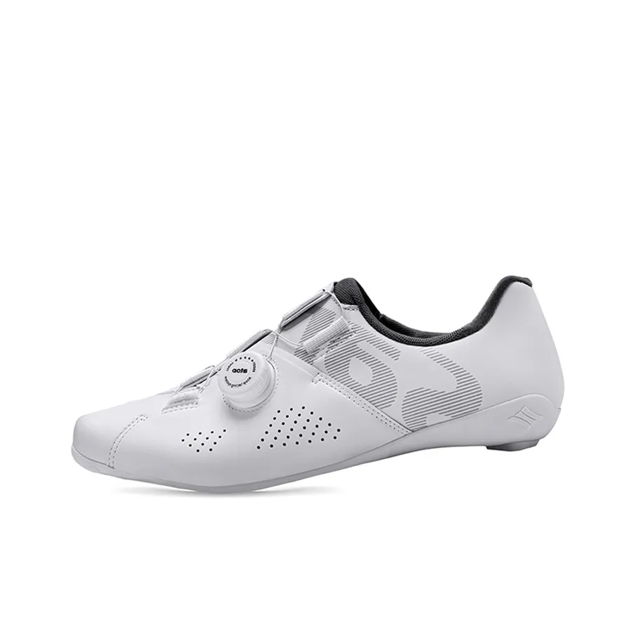 SANTIC Coverage Support Wear-Resistant Lightweight Breathable Slip-Resistant Low-Top Cycling Shoes Unisex White