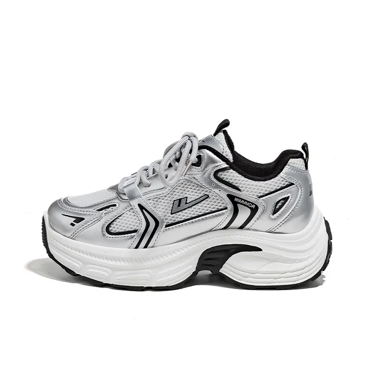 Warrior Low Топ Толстоподошвенные кроссовки Женские Silver Серый Черный