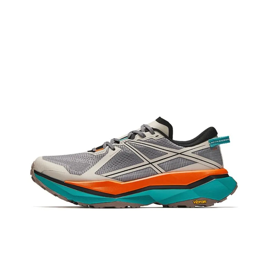 Anta Cushioned Slip Resistant Low Top Trail Running Running Shoes Men's Greige