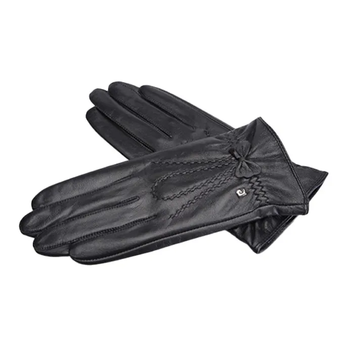 PIERRE CARDIN Перчатки из козьей кожи женские черные