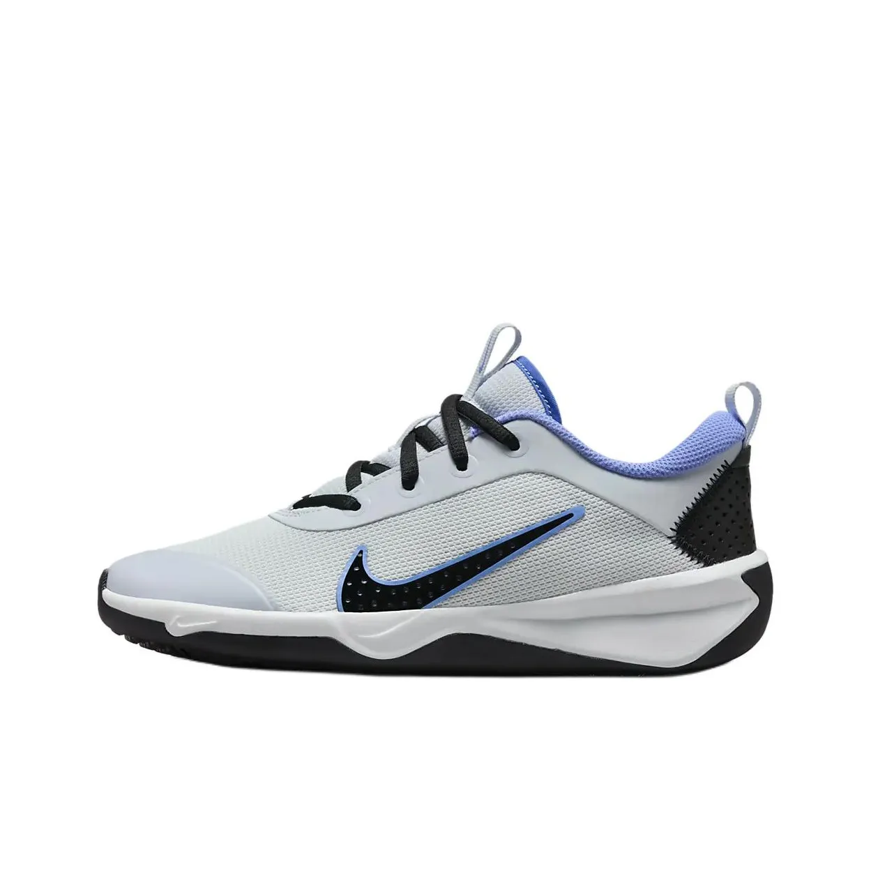Nike Omni MULTI Court Амортизация Износостойкий Низкий Топ Детские Тренировочные Кроссовки Серый Подростки