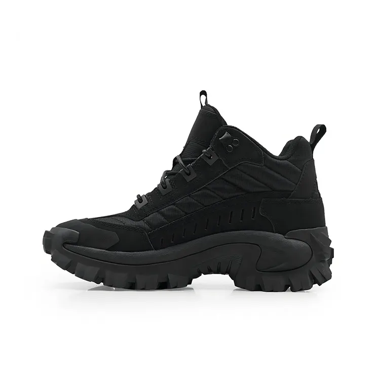 CAT Color Blocking Trendy Full Support Sports Casual Shoes Breathable Mid-Top Outdoor Shoes Unisex Black