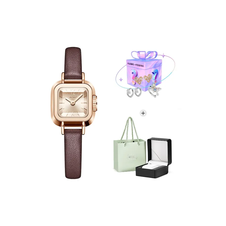 RERF Кварцевый механизм Часы Женские Серебристый циферблат