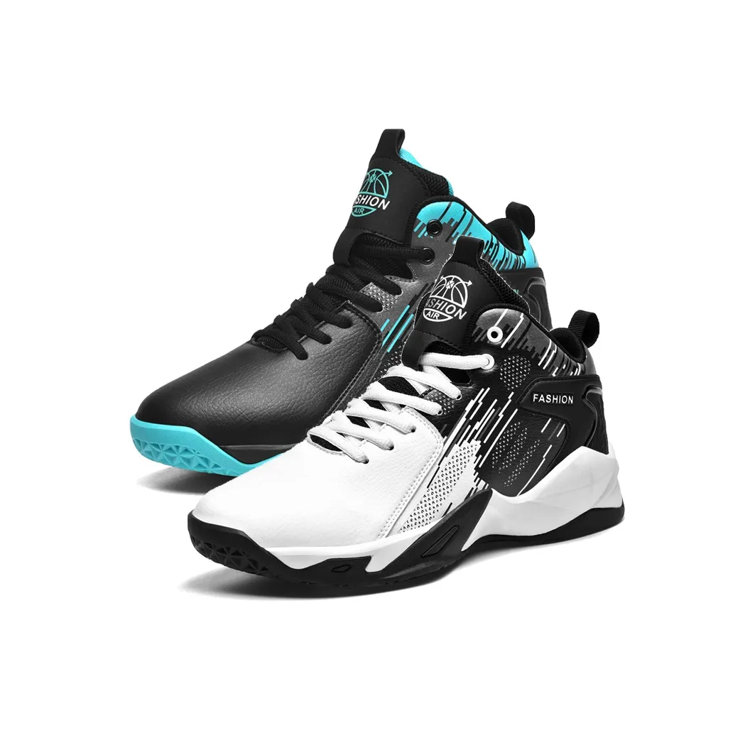 MUSNODO Амортизаторы Shock Slip-resistant Abrasion-resistant High Top Баскетбольные кроссовки Унисекс Черный White Несовпадающие