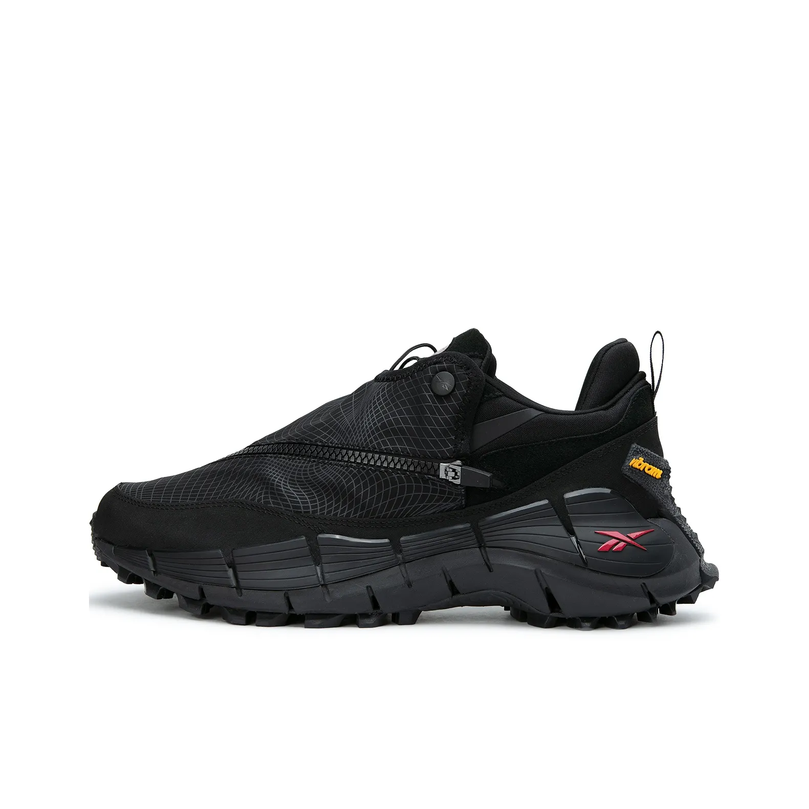 Spyder x Reebok Zig Kinetica Abrasion Resistant Low Top Trail Running Casual City Commute Running Shoes Unisex Black