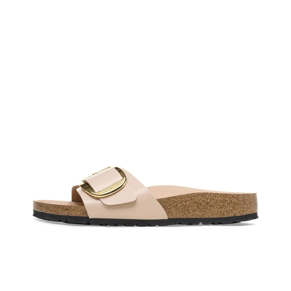 Birkenstock Madrid Big Buckle Slide Slippers Women's Beige