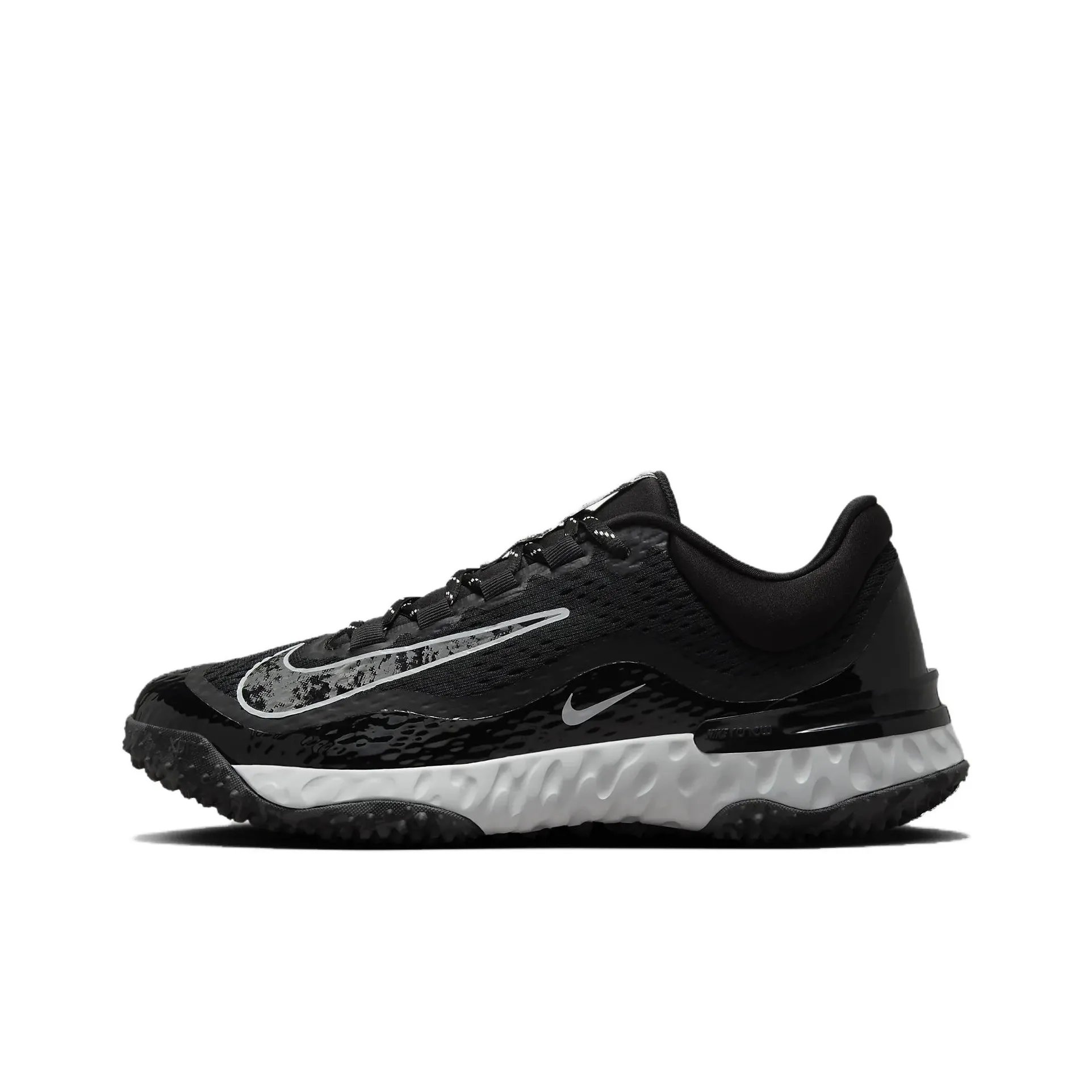 Nike Alpha Huarache Elite 4 Turf Black Pure Platinum Iron Grey Women's