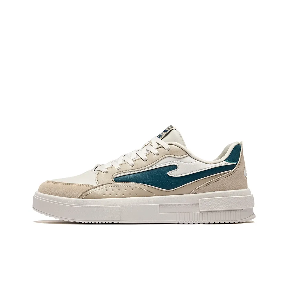 Erke Prosperity Wing Anti Slip Wear Resistant Low Top Skateboard Shoes Men's Light Linen Wild Gray