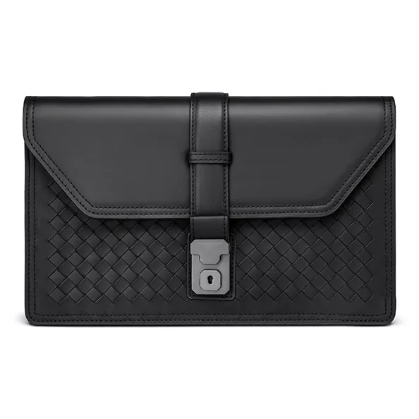 FAIRWHALE Натуральная кожа Клатч Мужской Элегантный Черный