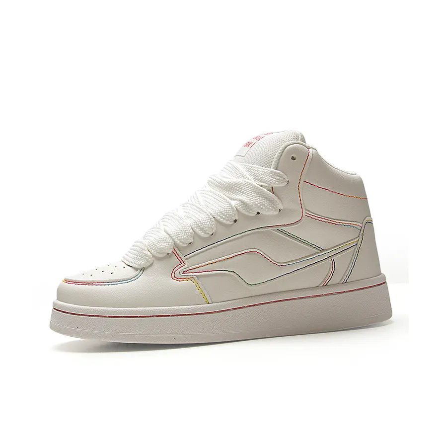 STUR YSN Износостойкие и Легкие Высокие Кроссовки для Скейтбординга Унисекс Белый Радужный