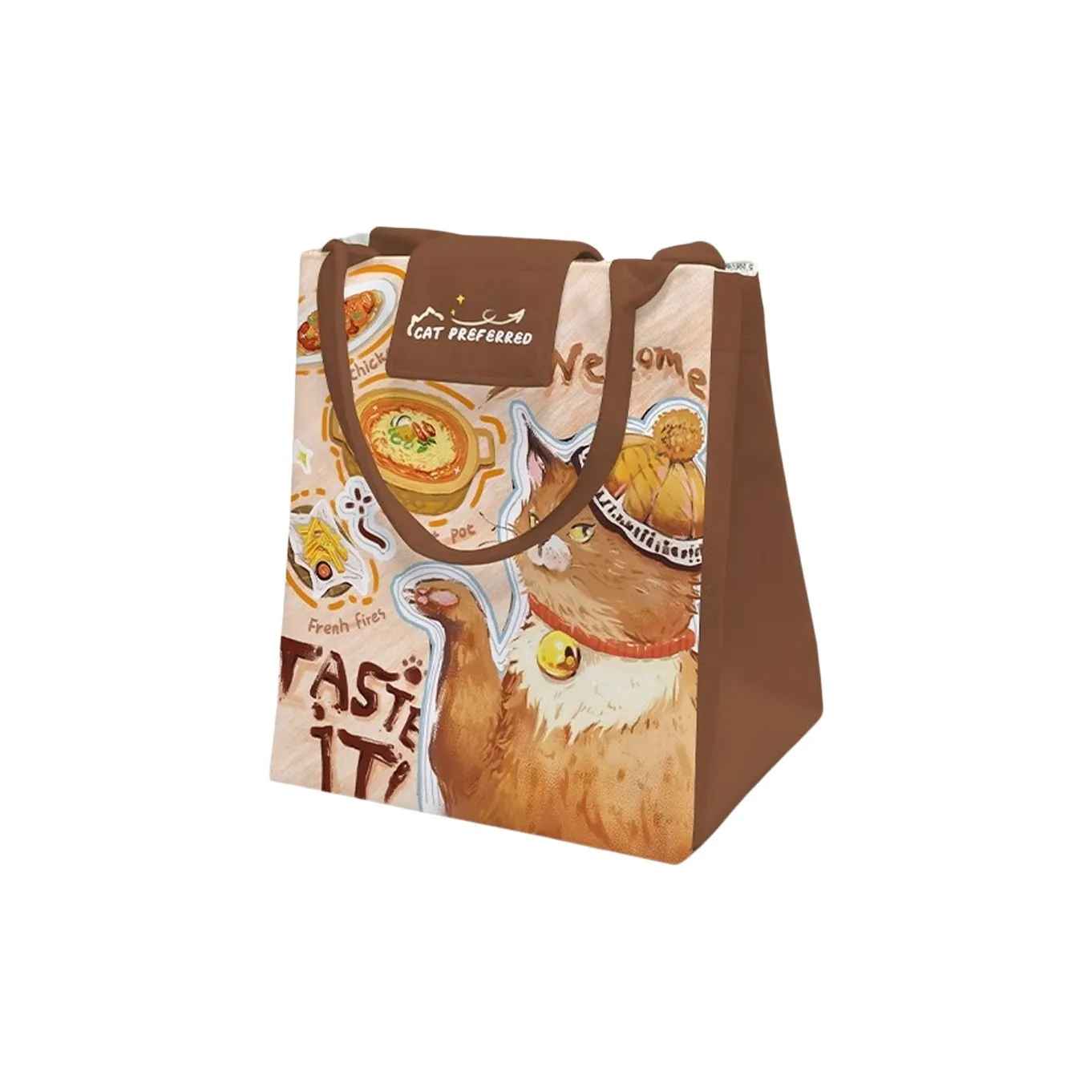 AOSONG Suede Technology Fabric Handbag Unisex Brown