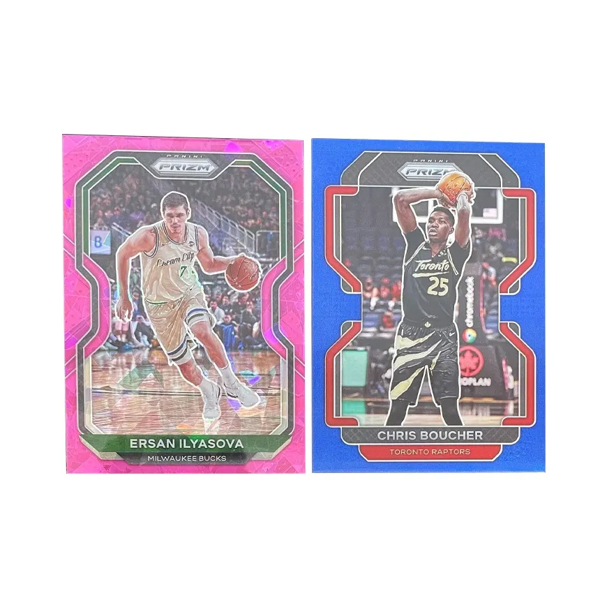 PANINI 2021 Prizm Ilieasova Pink Fold+2022 PZ Bosh Blue Fold 025/199 Same Back Player Card Pass Sports Cards 2 Pcs