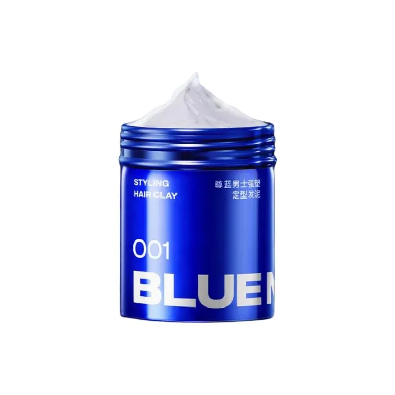 BLUE MAN Strong Формирование Волосы Глина Мужской Хлопок Стайлинг Длинный Долговременный 90г