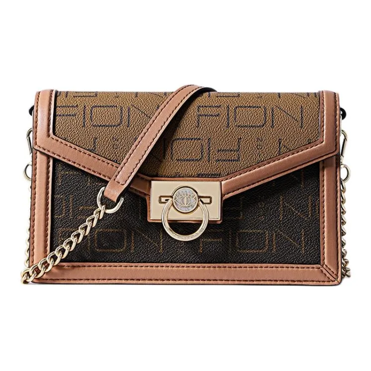 FION Artificial Leather Envelope Bag, Shoulder Bag Medium Size Women's Multicolor