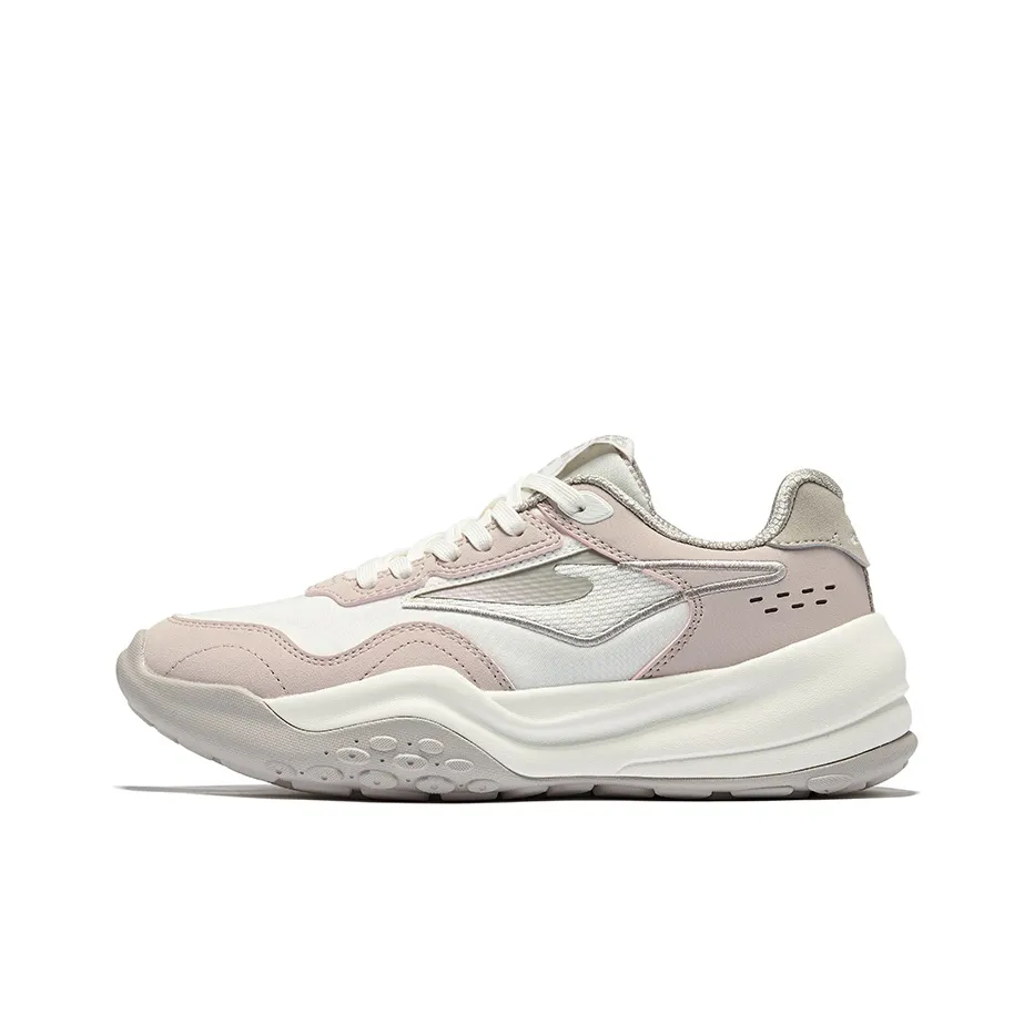 Erke Cheese Anti Slip Wear Resistant Low Top Casual Shoes Women's Microcrystalline White Mountain Medicine Gray