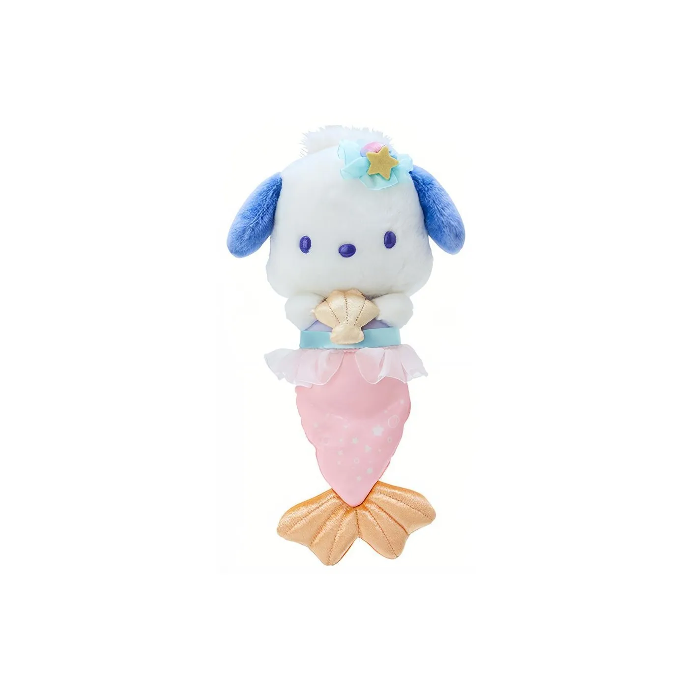 Sanrio Pochacco Mermaid Collection Compatible For Above 3 Years Old Audience Dolls Plush Doll 17cm Height
