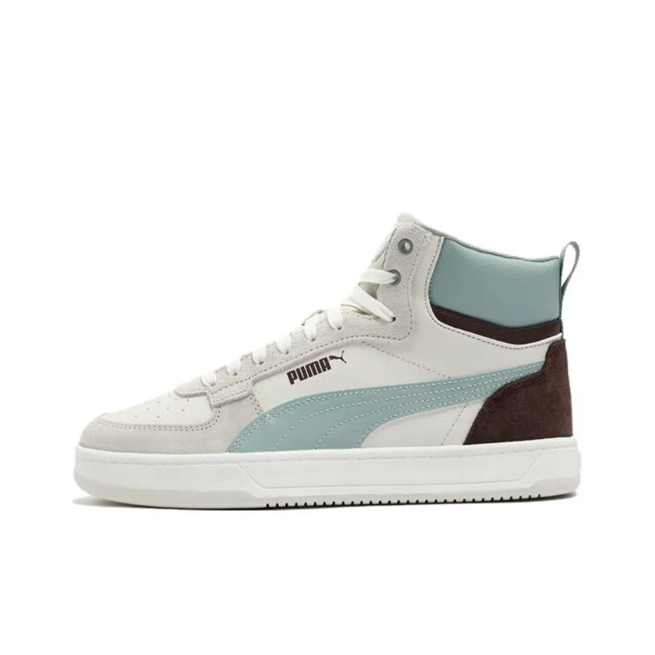 PUMA Caven 2,0 MID Топ Скейтборд Кроссовки Унисекс Белый Зеленый Коричневый