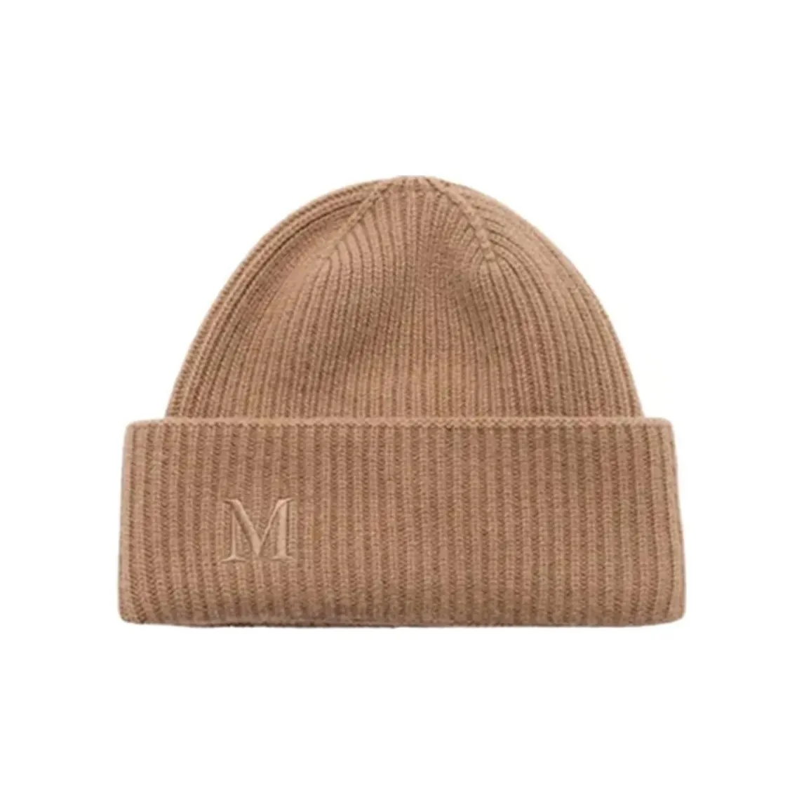 MaxMara Logo Embroidered Ribbed Beanie