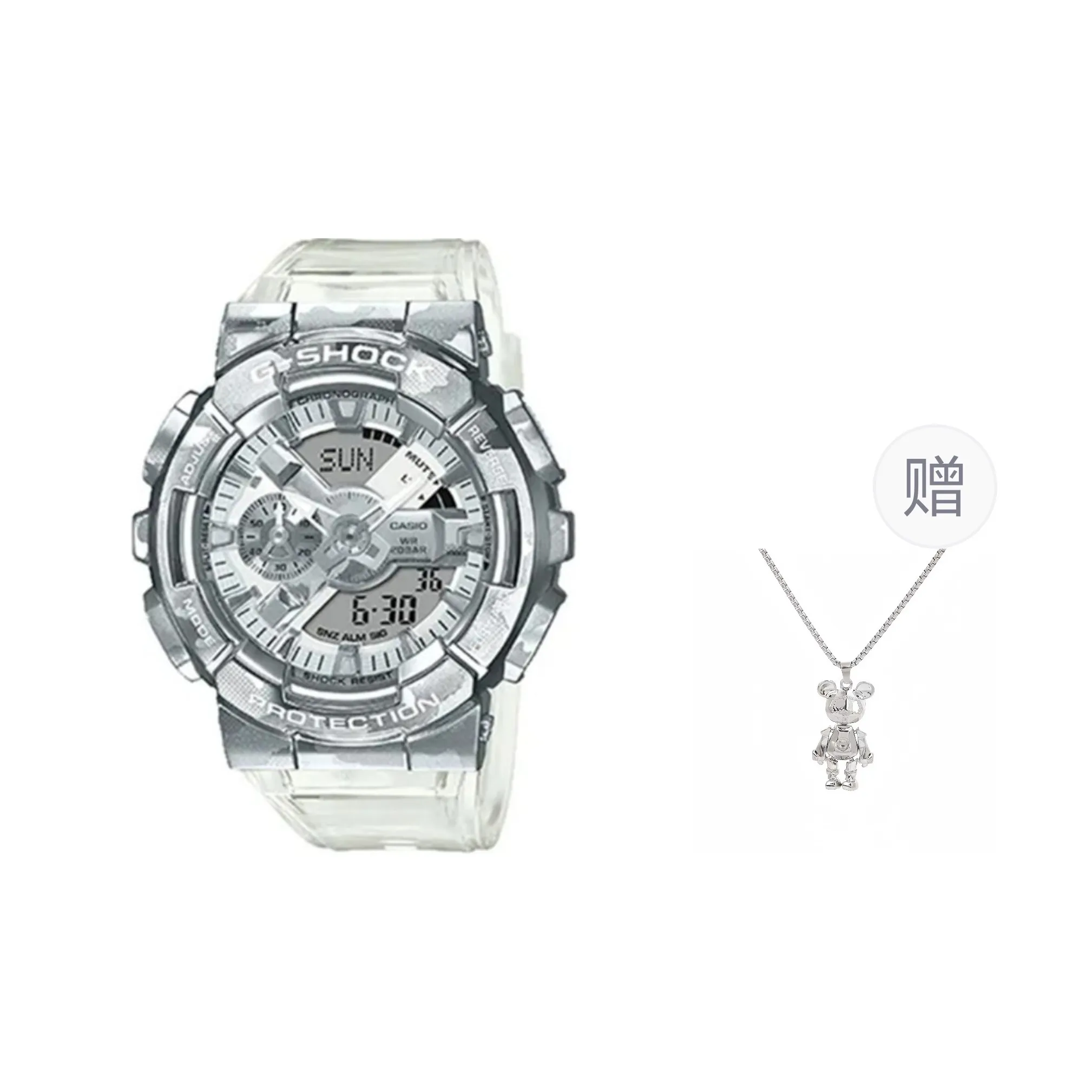 Шок Кварц Механизм Смола Ремешок Часы Унисекс Серебристый Циферблат