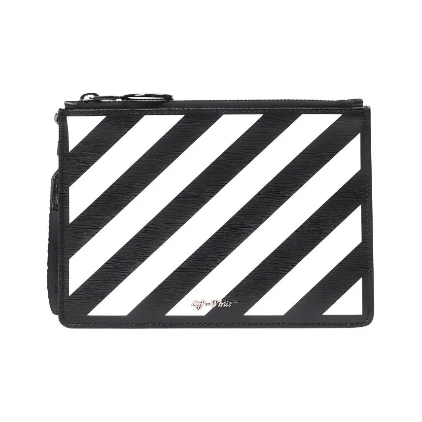 OFF Белый Кожа Маленькая Сумка Клатч Стандартный Унисекс Черный Белый