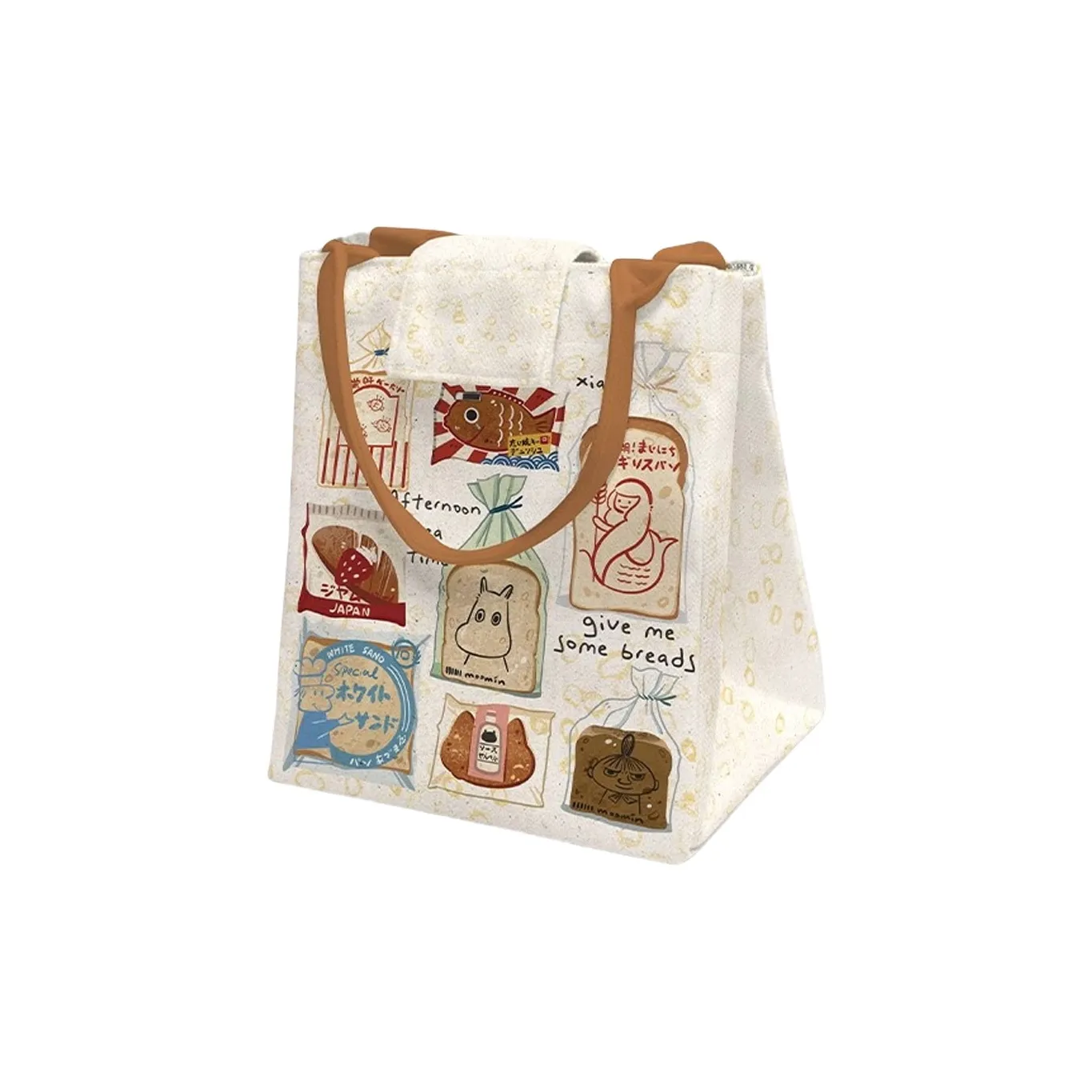 AOSONG Suede Technology Fabric Handbag Unisex Puffy Lunch Box