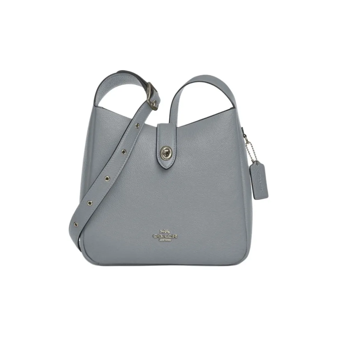 COACH Hadley Песочный Кожа Одно Плечо Сумка Сумка через плечо Женская Серый Синий