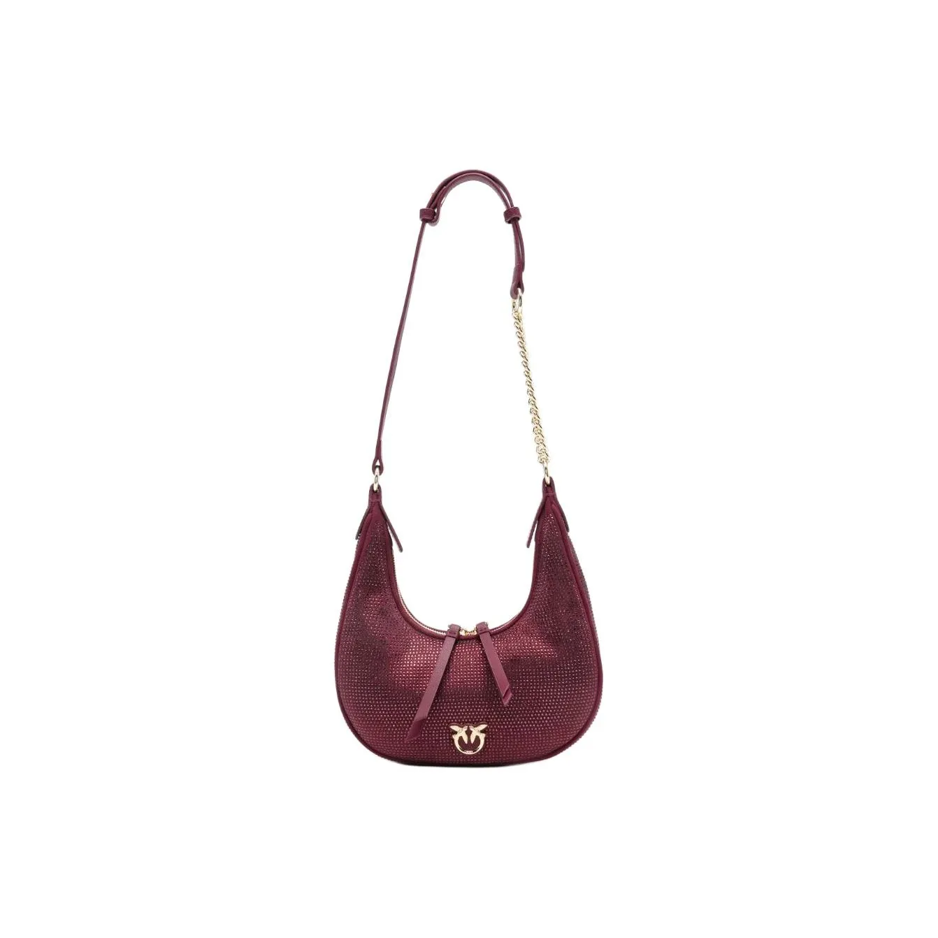 PINKO Brioche Polyester Crossbody Bag, Shoulder Bag Regular Unisex Burgundy