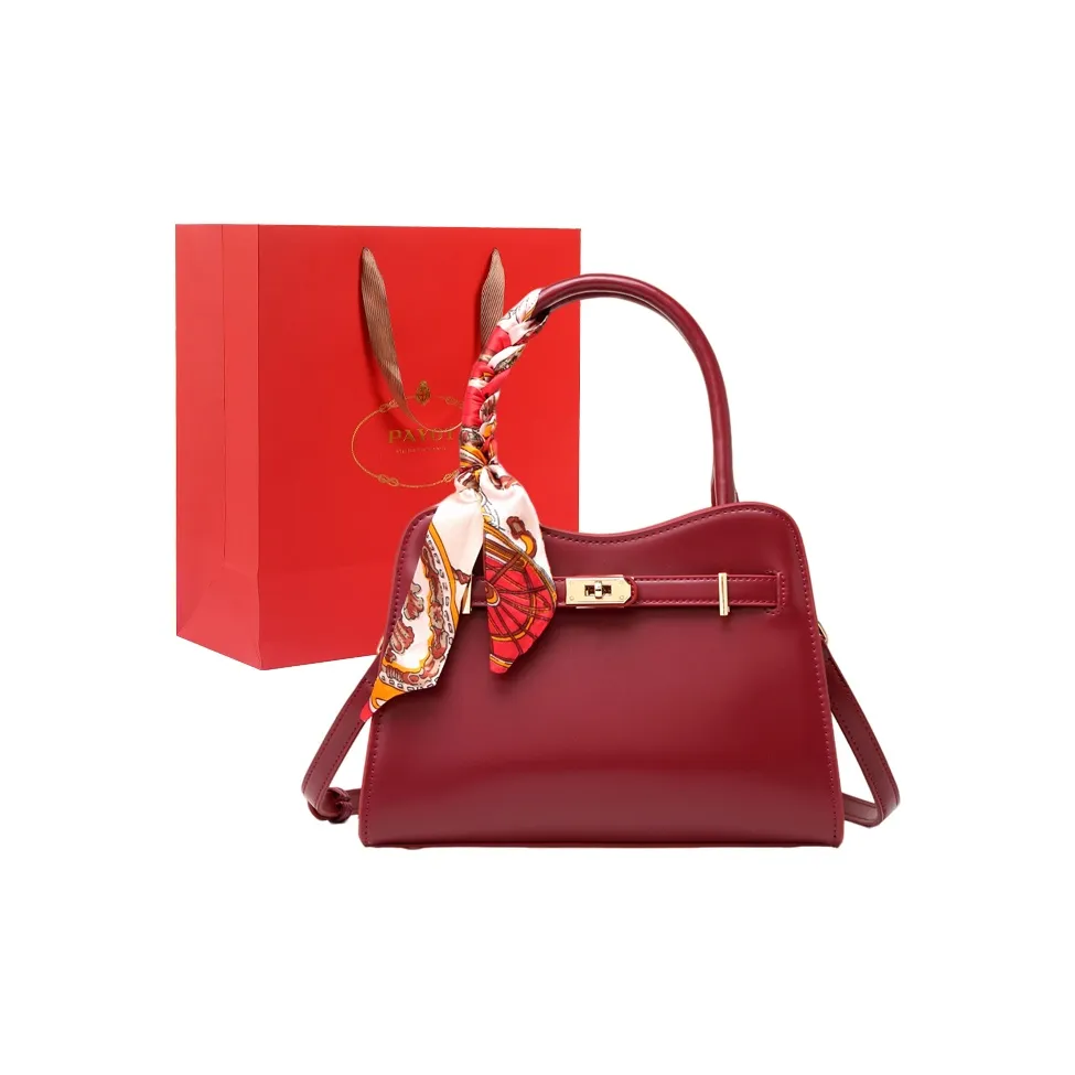 PAYOT Сумка из синтетической кожи одно плечо через плечо женская бордового цвета