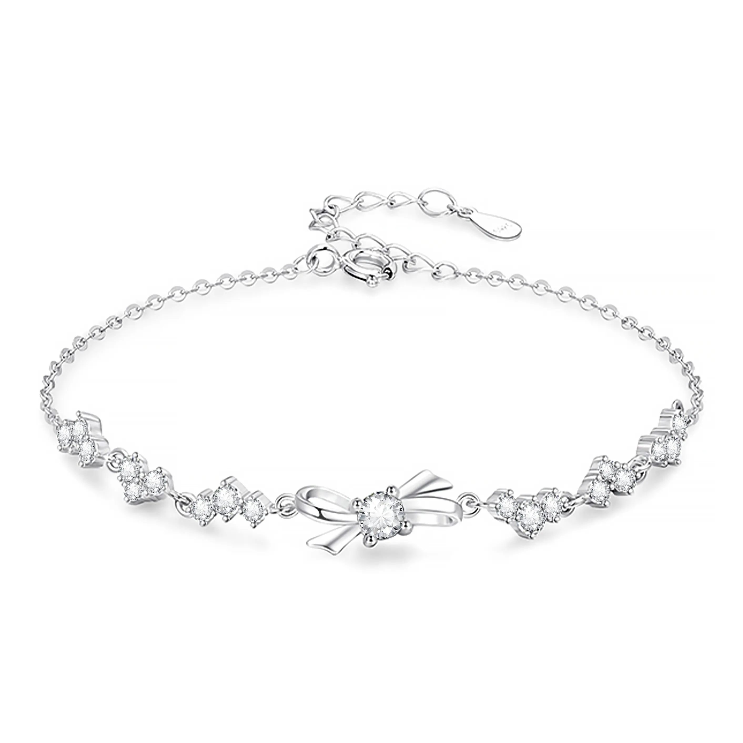 ZSY Серебряный 925 999 Fine Серебряный Браслет Женский Коробка