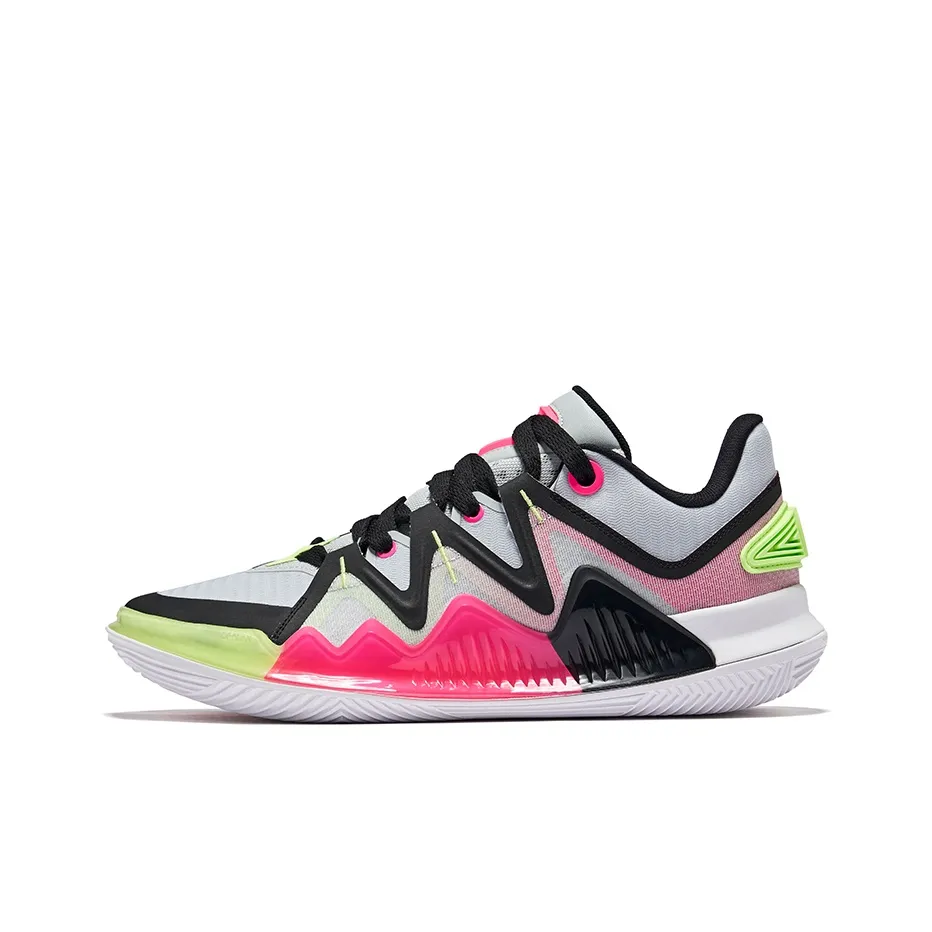 Erke Fearless EP Cushioning Anti-Rollover Anti-Twist Low-Top Basketball Shoes Men's Moonstone Gray Jet Black
