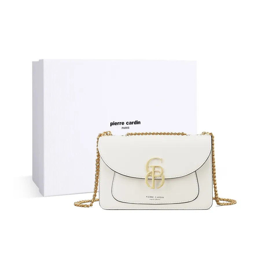 PIERRE CARDIN Сумка через плечо из коровьей кожи женская цвет экрю
